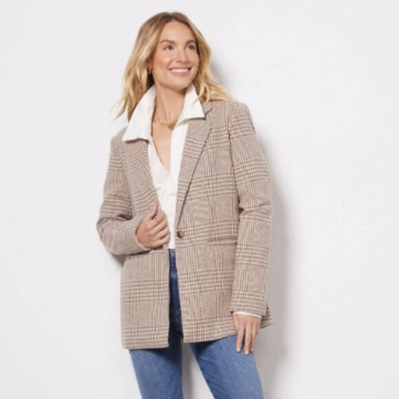 a.n.a Jackets & Blazers - NWT - A.N.A. Oversized Plaid Blazer - Size XL